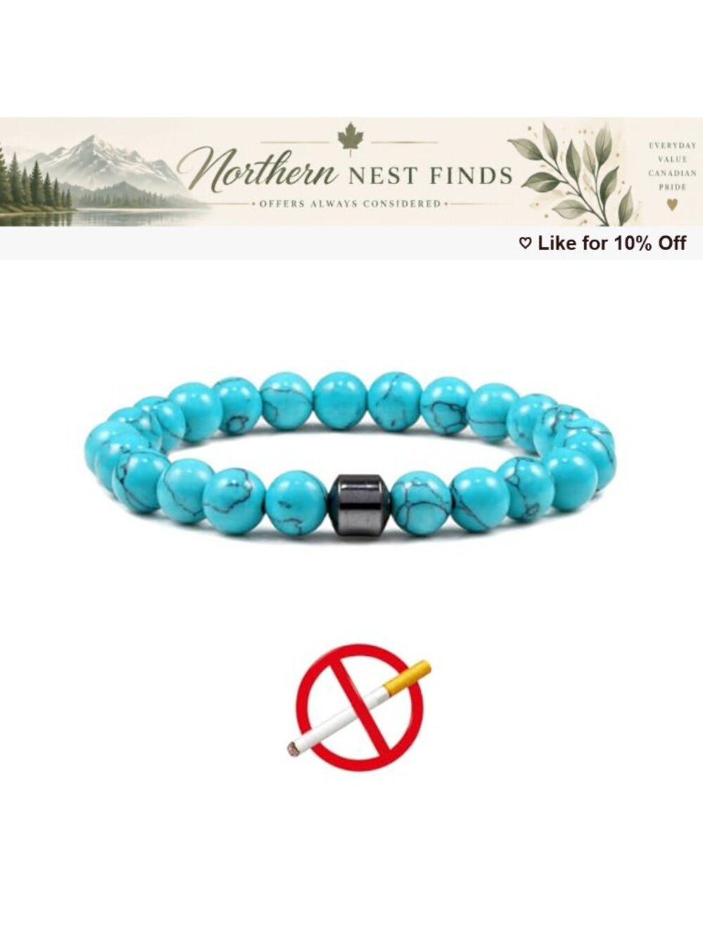 Black Beaded Stretch Bracelets Stackable Natural Stone Anxiety Relief Gift